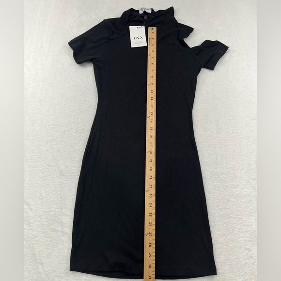 NWT Revolve LNA Black Cut Out Sleeve A Line Stretchy Women's Small Dress - Picture 5 of 11